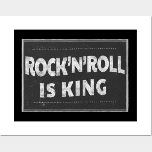 Rock 'N' Roll Is King - Typography Design Posters and Art